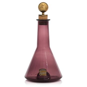 Tapio Wirkkala, karaff, beställningsarbete, signerad Tapio Wirkkala. Iittala/Kultakeskus, 1960-tal.