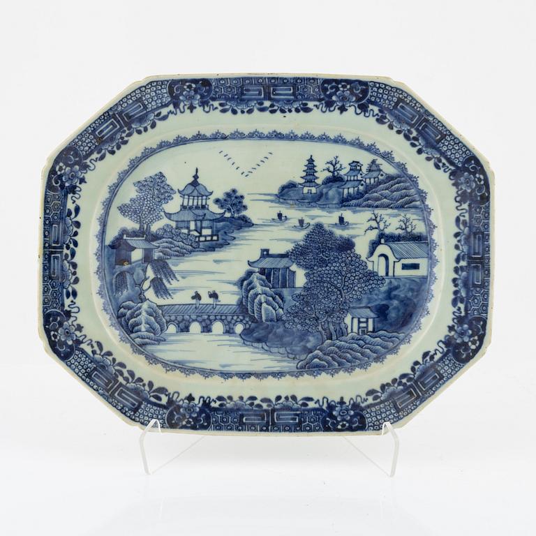 Stekfat, kompaniporslin, Kina, Qing Dynastin, Qianlong (1736-95).