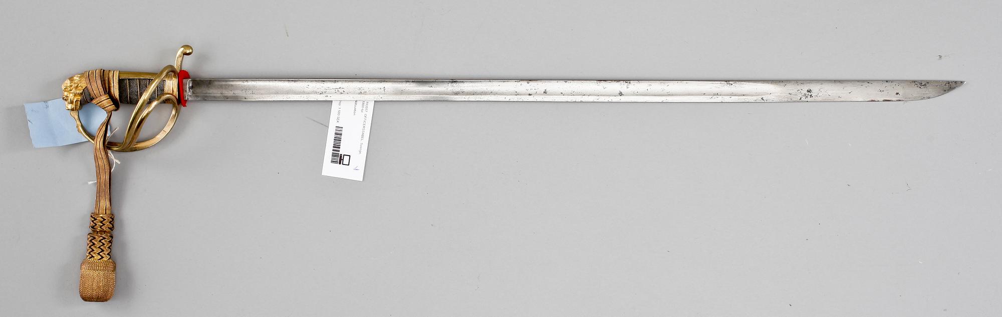 OFFICERSSABEL, Sverige, 1800-tal.