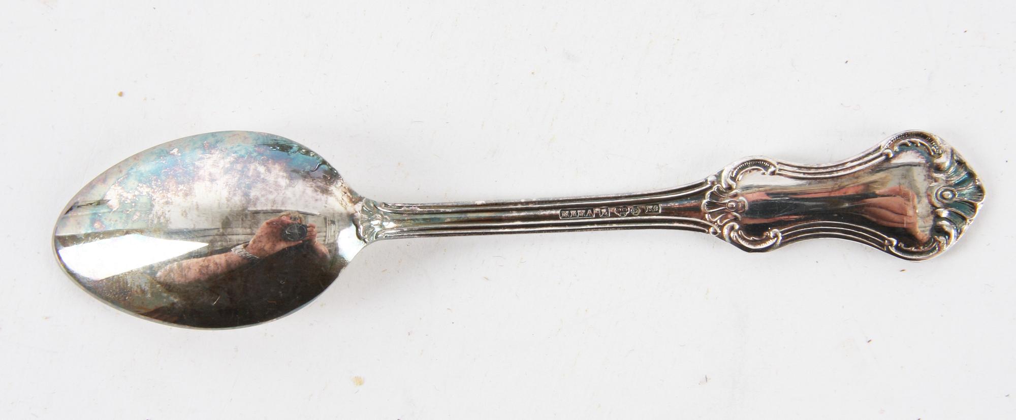 KAFFESERVISDELAR, 10 delar, silver, rokokostil, div smeder.