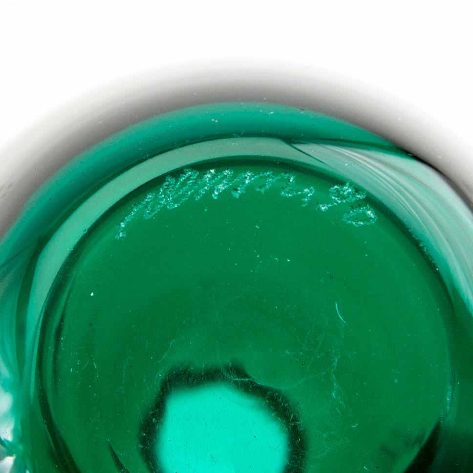 Alessandro Mendini, flakonger 4 st.,  signerade Venini, Italien.