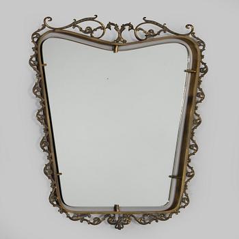 A 1950s/60s Italian brass mirror.