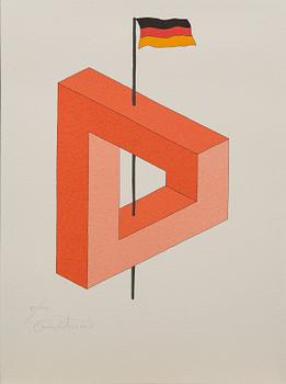 OSCAR REUTERSVÄRD, färglitografier 15 st i mapp signerade och numrerade 43/190.