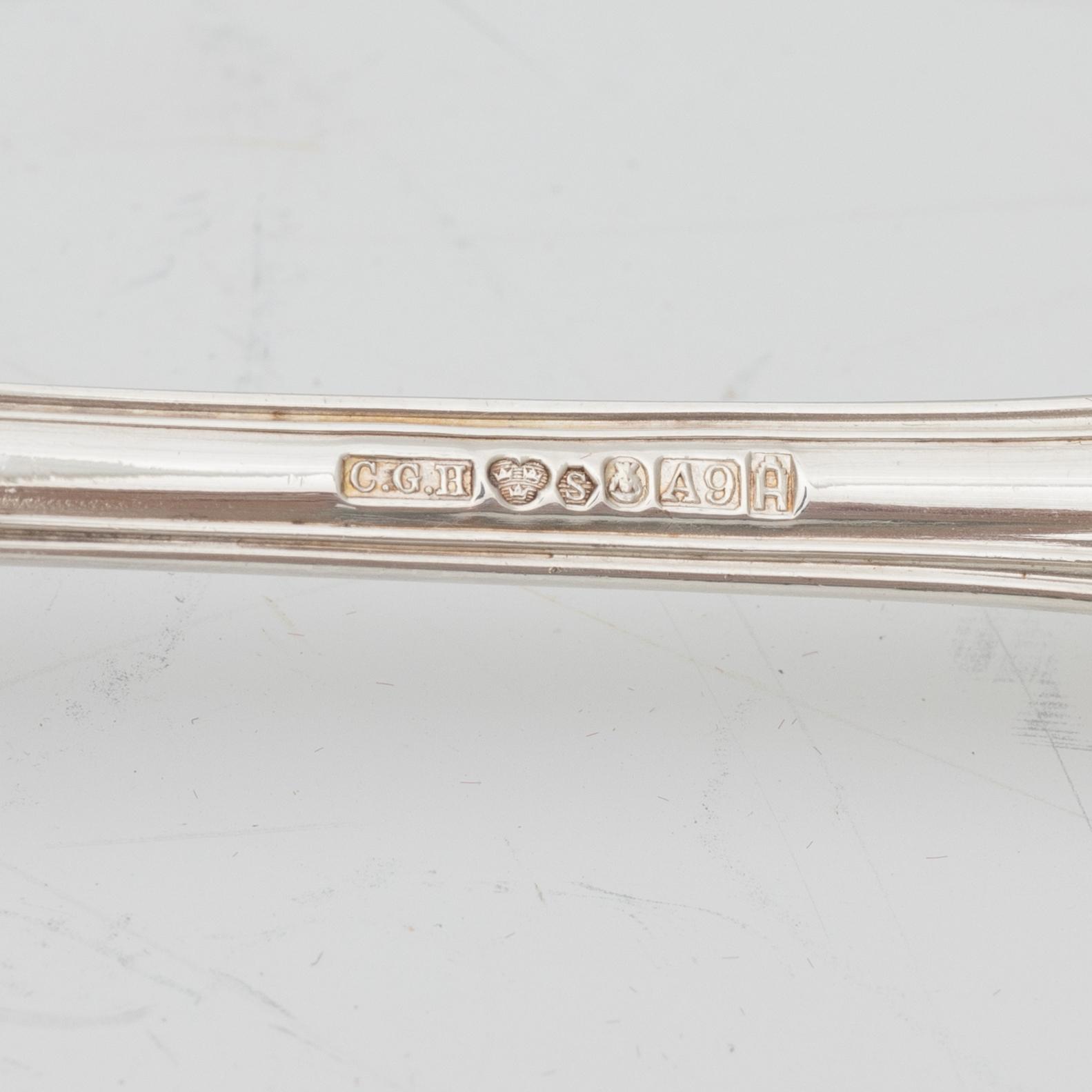 C.G. Hallberg, bestickuppsättning, 36 delar, silver, Stockholm 1951-1952.