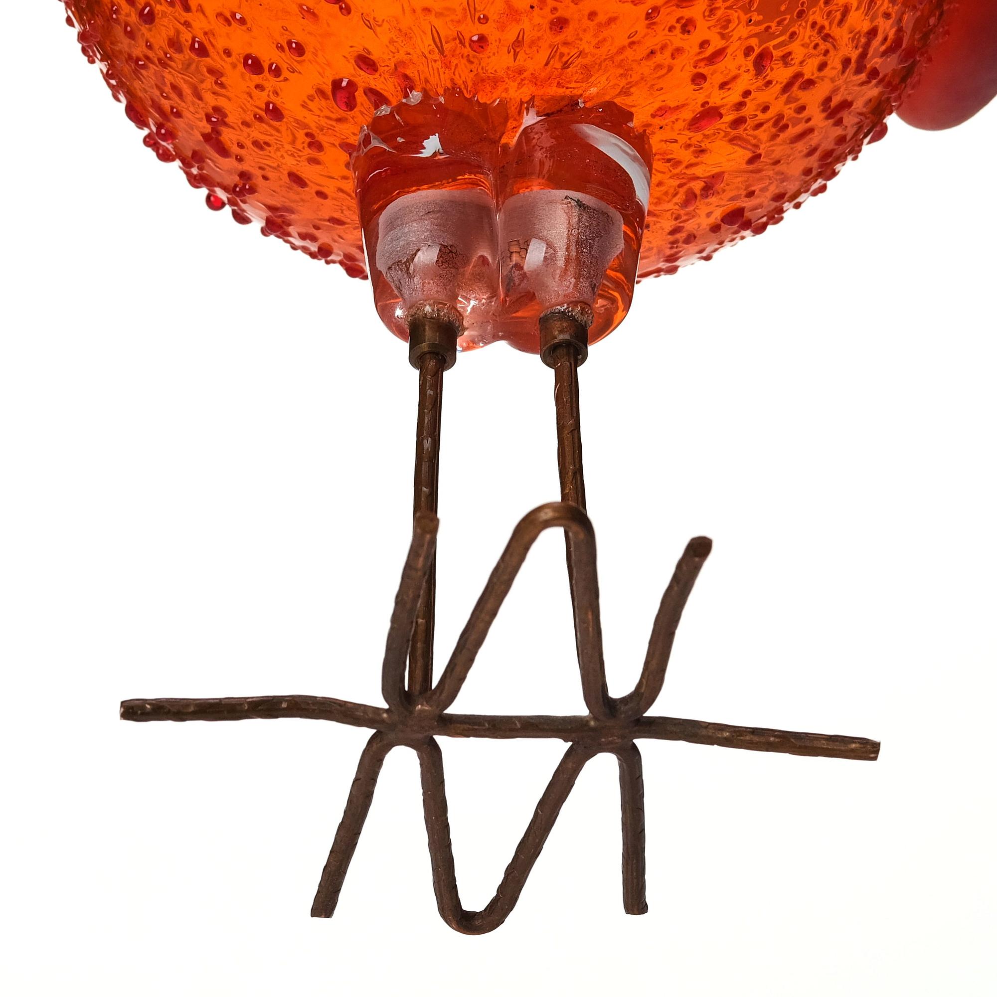 Alessandro Pianon, a 'Pulcino' glass sculpture of a bird, Vistosi, Murano Italien 1960-tal.