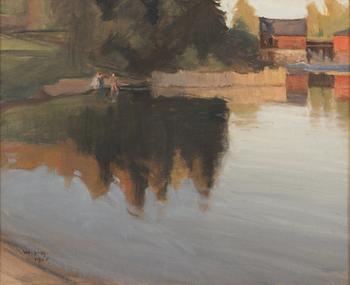Wilho Sjöström, oil on canvas, signed and dated 1908.
