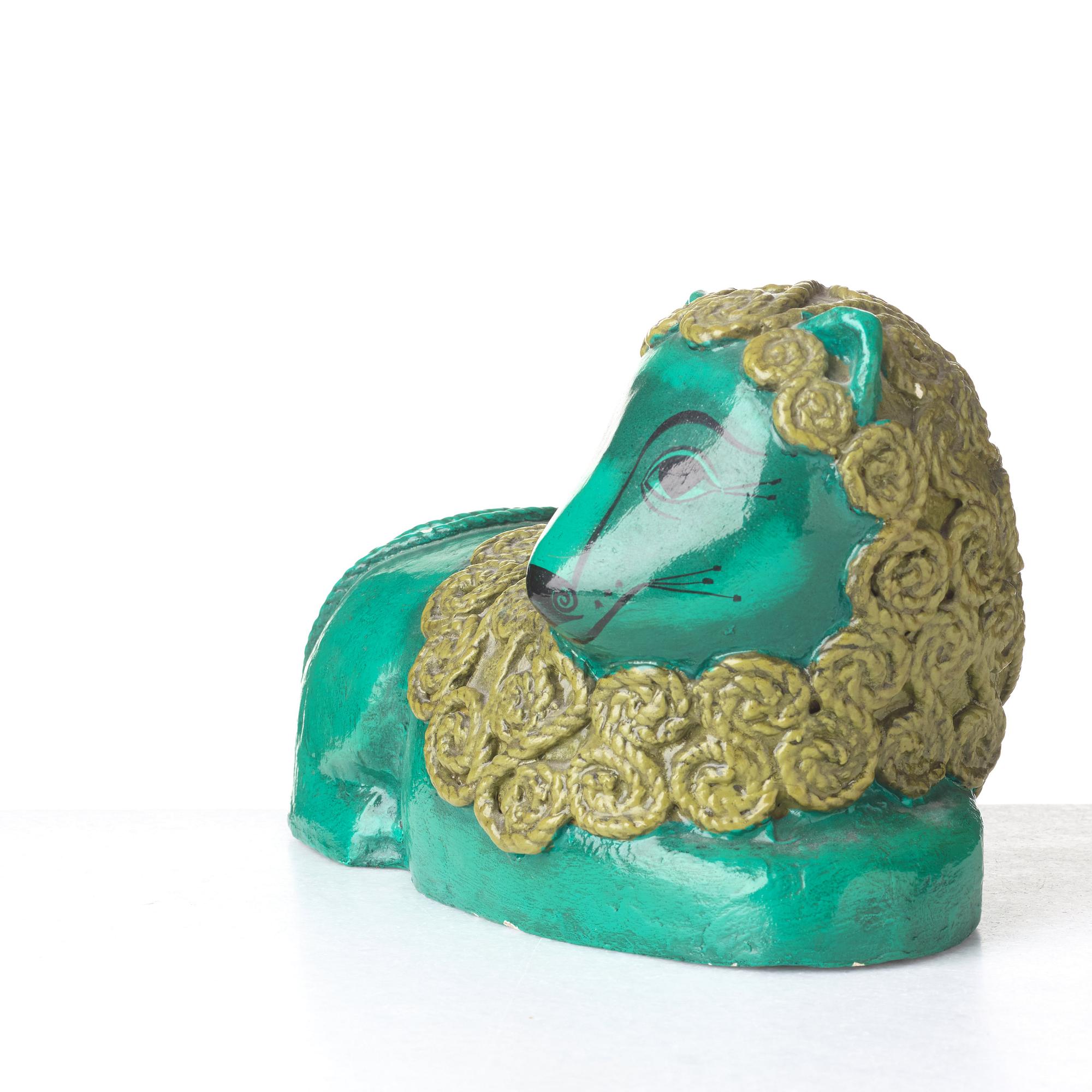 A papier maché sculpture of a lion, Capistrano, Mexico, 1960-70's.