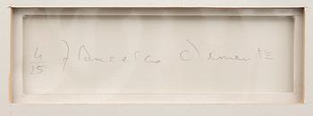 Francesco Clemente, akvatint softground signerad och numerad 4/25.