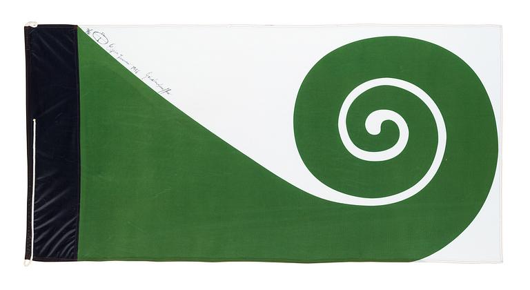 Friedensreich Hundertwasser, THE KORU FLAG. Opus January 1986.