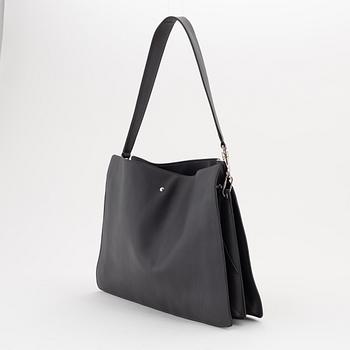 Céline, a grey leather handbag.