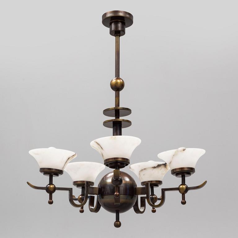 An Art Deco ceiling lamp, 1920s-30s.