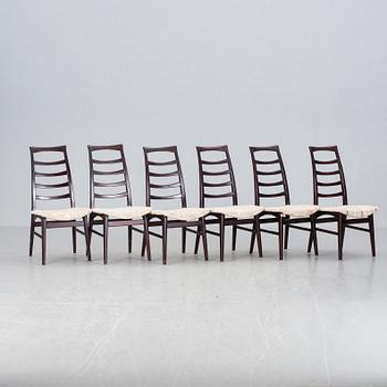 STOLAR, 6 stycken, Niels Kofoed, Kofoeds Hornslet, Danmark, 1900-talets senare del.
