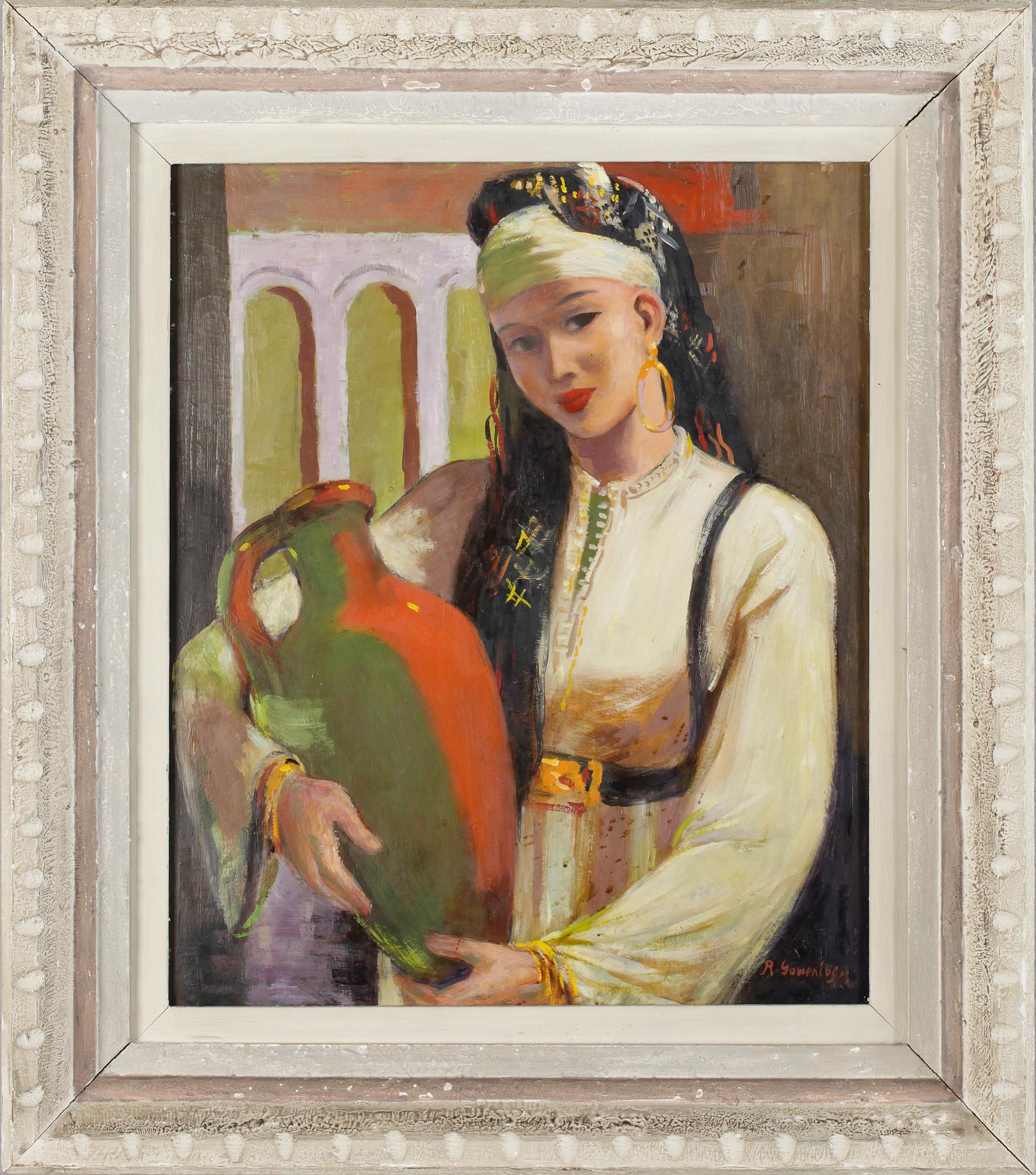 RUDOLF GOWENIUS, olja på pannå, signerad.