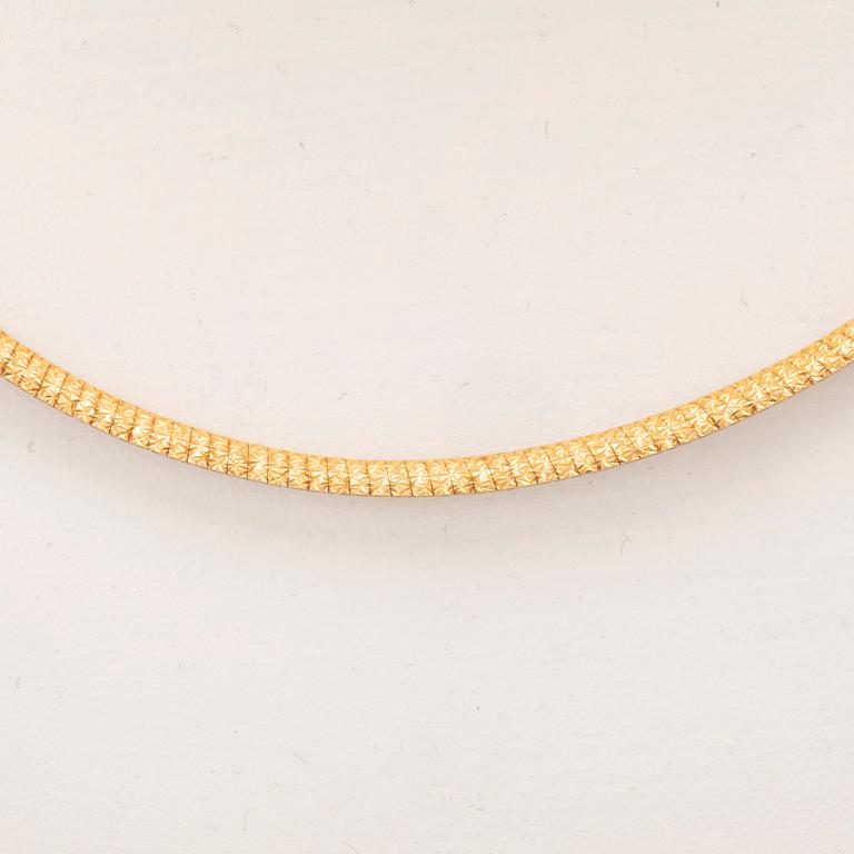 Halsband 10K vitt och rött guld Italien.