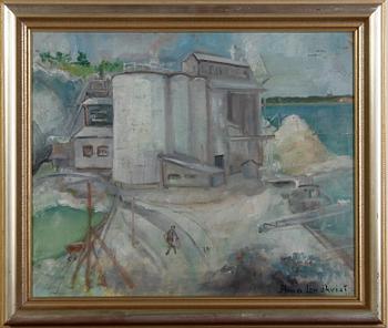 LINDQVIST, ANNA, olja på pannå o duk, 6 st. Sign.