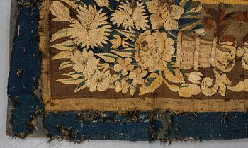 A tapestry, "Verdure", tapestry weave, "entre-fenêtre", Aubusson around 1700-first half of the 18th century.