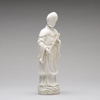 Figurin, blanc de chine. Qing dynastin, Kangxi (1662-1722).