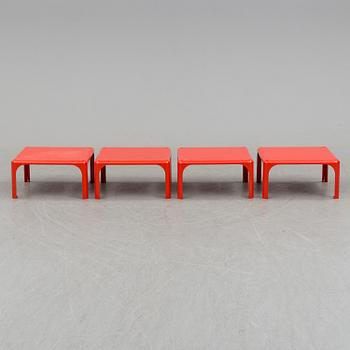 VICO MAGISTRETTI, bord, 4 stycken, "Demetrio 45", Artemide, Milano, Italien, 1900-talets senare del.