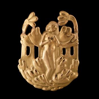336. A gold brooch, Ernst Norlind.