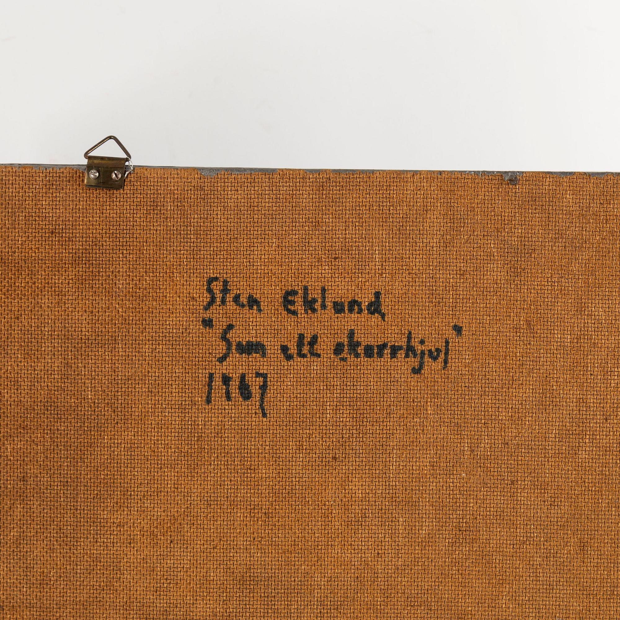 STEN EKLUND, Rörelseobjekt, trä, olja och motor. Utförd 1967.