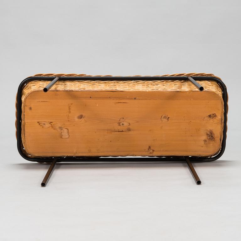 A 1950s/60s rattan flower stand.