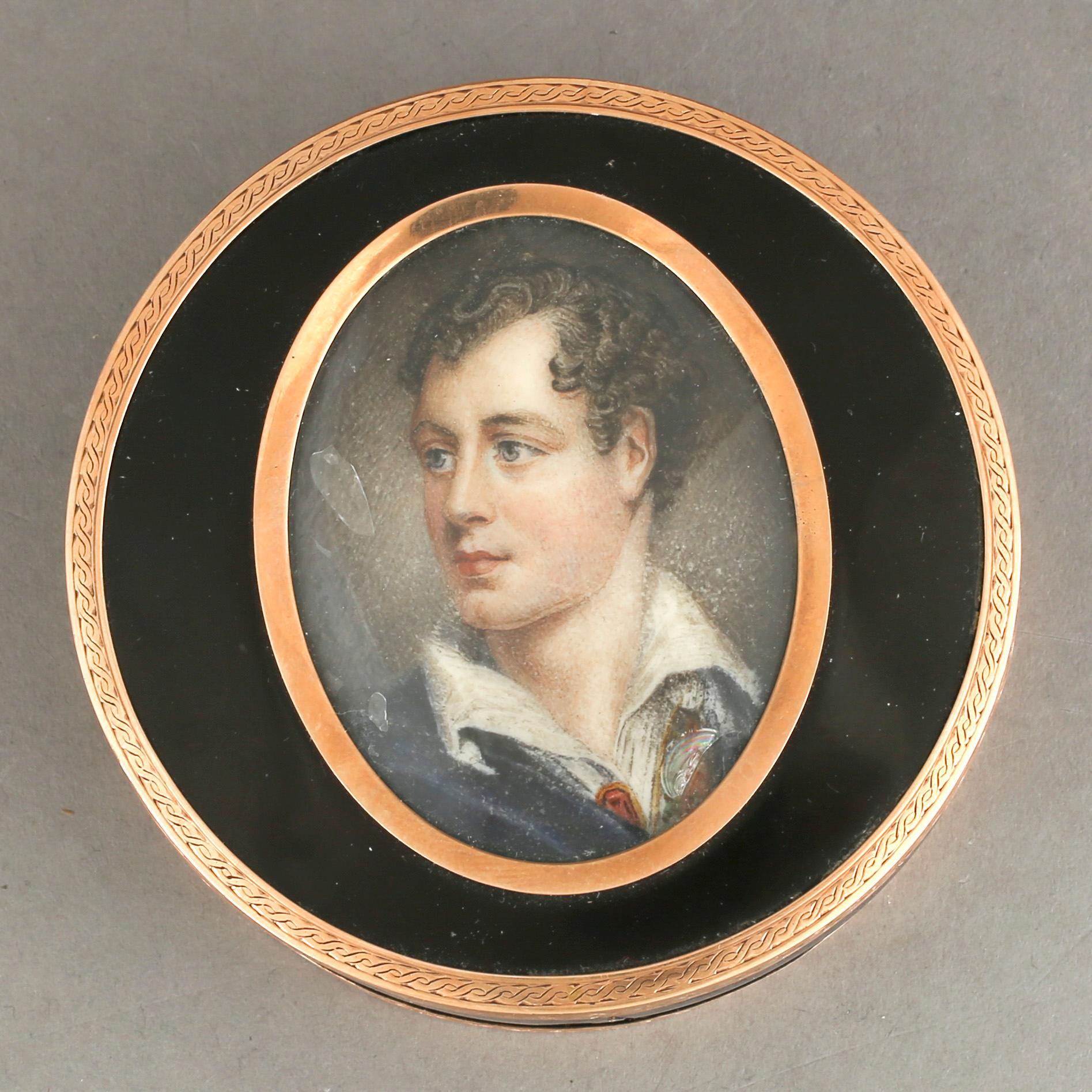 DOSA, med miniatyrporträtt, 1800-tal.