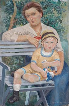 712. Arvid Fougstedt, Portrait of mother and daughter.