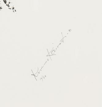 Kimmo Kaivanto, litografia, signeerattu ja päivätty -91, numeroitu 16/60.