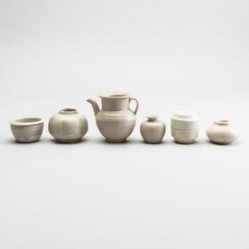 A group of pale celdaon glazed ceramics, presumably Yuan dynasty.