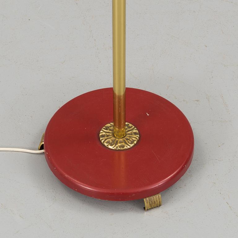 A brass standard light, mid 20th Century.