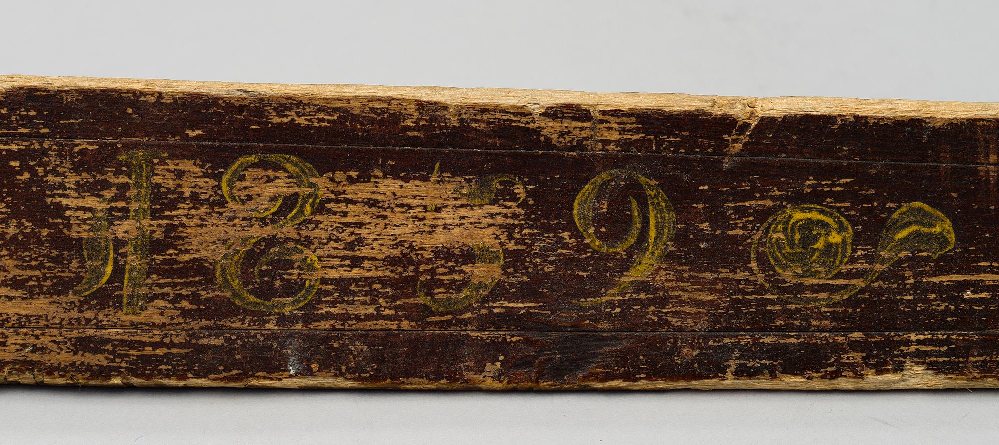 BESSMAN OCH MÄTSTICKA. Daterade 1775 och 1859.