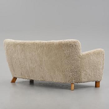 Fritz Hansen, a sofa model "1669", Denmark, 1940s.