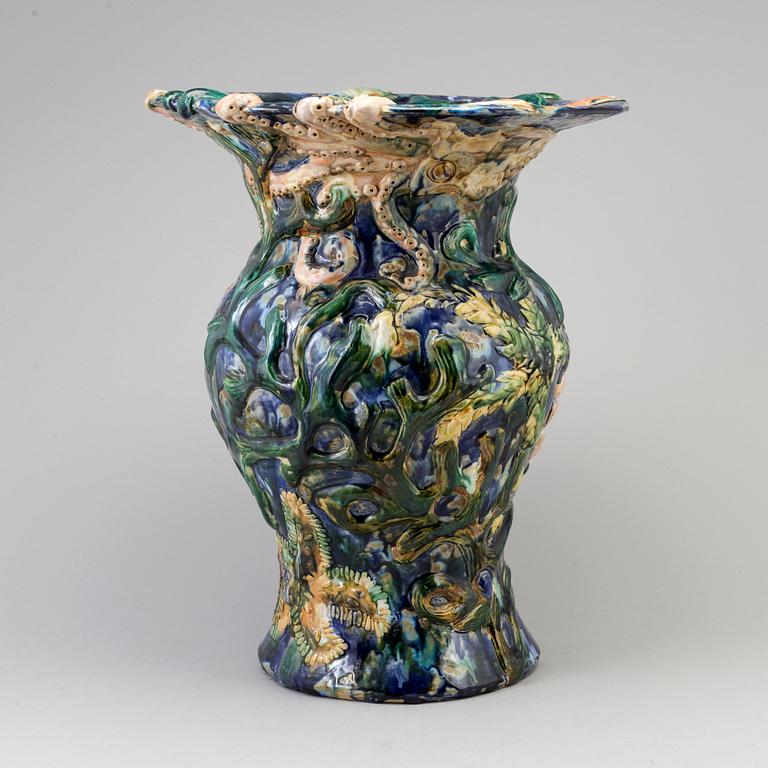 A vase by KATE MALONE, Earthenware, sined and dated, 1986.