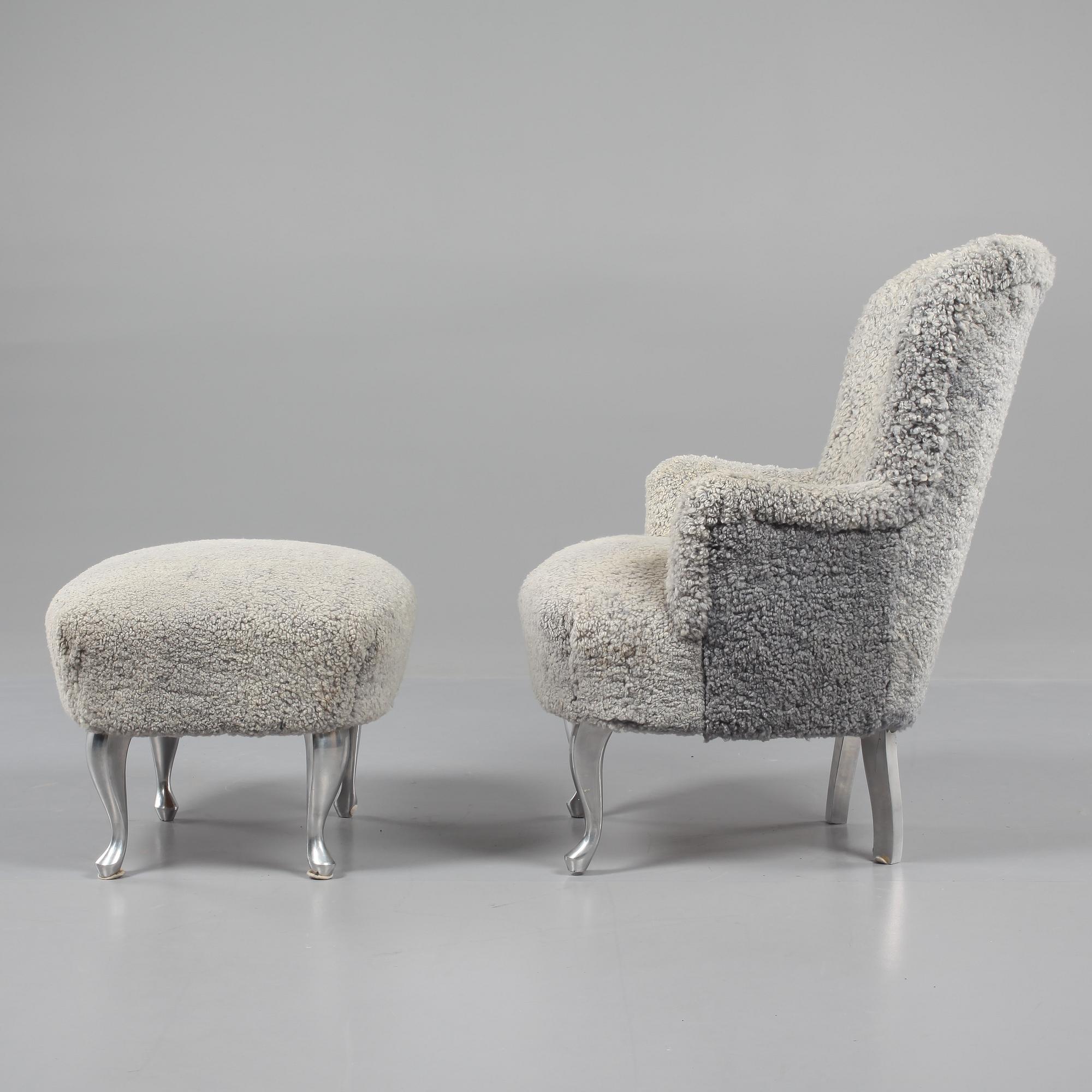 FÅTÖLJ samt FOTPALL, ABC Collection, 1900/2000-tal.