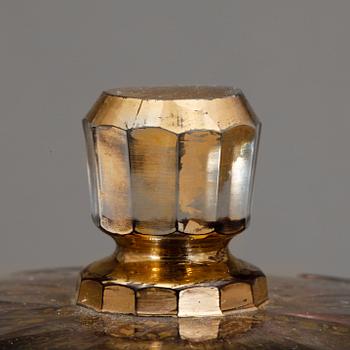 SKÅL MED LOCK, Kristall, Böhmen, omkr sekelskiftet 1900.