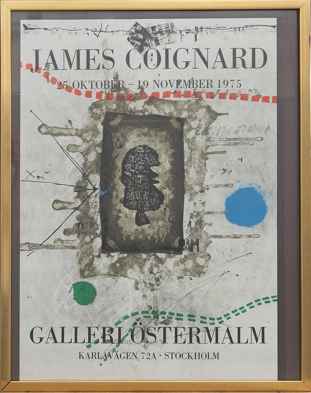 JAMES COIGNARD, affisch, signerad.