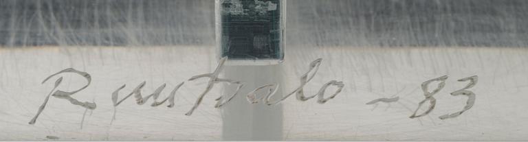 EINO RUUTSALO, A GLASS SCULPTURE. Signed. 1983.