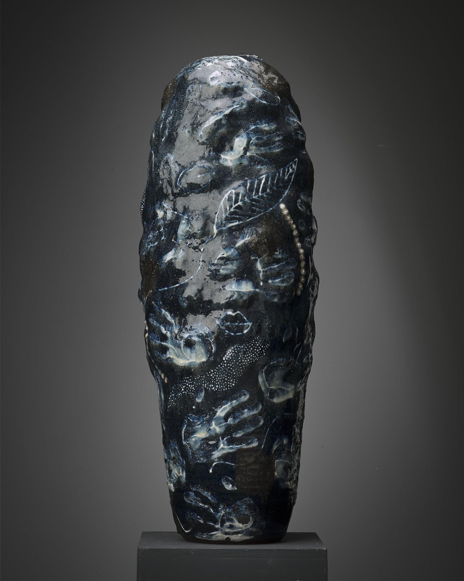 Eva Bengtsson, a stoneware floor vase, Frillesås, Sweden.