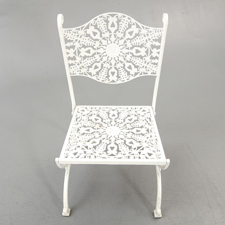 Garden group, table, chairs, 4 pcs, last part of the 20th century.