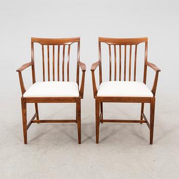 Svante Skogh, apiar of walnut "Vindö" armchairs.