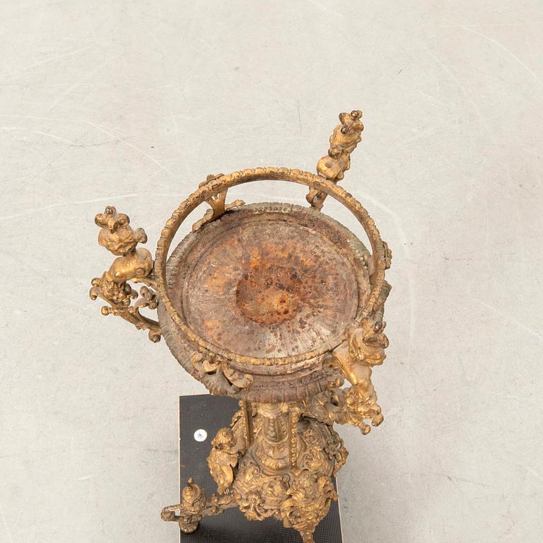 Pedestal/Flower stand Neo-Renaissance circa 1900 cast iron.