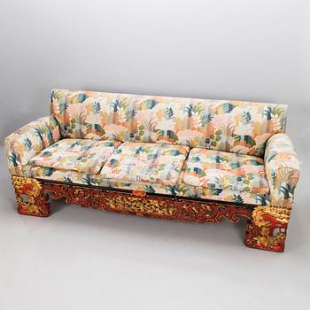 SOFA, remade from a Chinese bed, early 20th century.