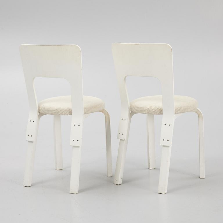 Alvar Aalto, a pair of model '66' chairs, Artek, Finland.