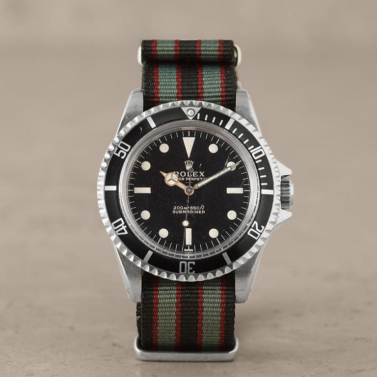 ROLEX, Oyster Perpetual, Submariner (200m=660ft), "Upper-underline, gilt, meter first, pointed crown guards",