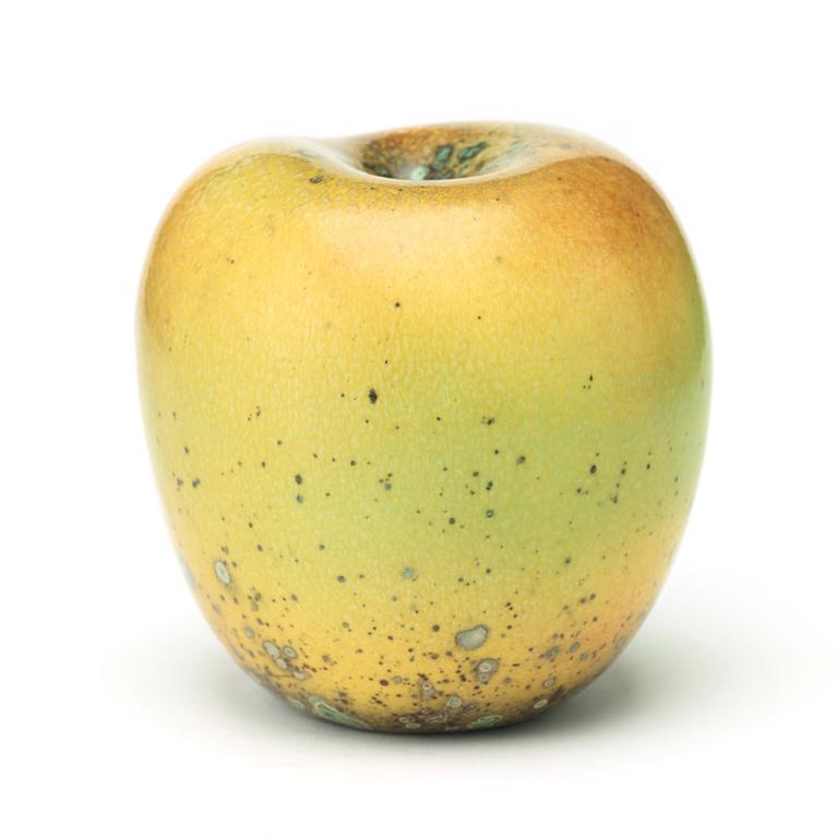 Hans Hedberg, A Hans Hedberg faience sculpture of an apple, Biot France.