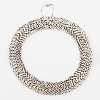 Necklace and bracelet silver, likely Mexico.