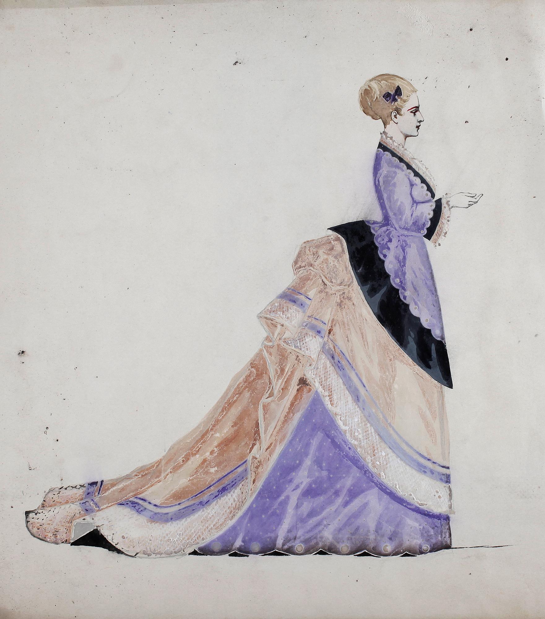 MODEPLANSCHER, 14 st, bla Ernest Leduc, 21 rue des Acacias, Montmartre, Paris 1800-talets andra hälft.