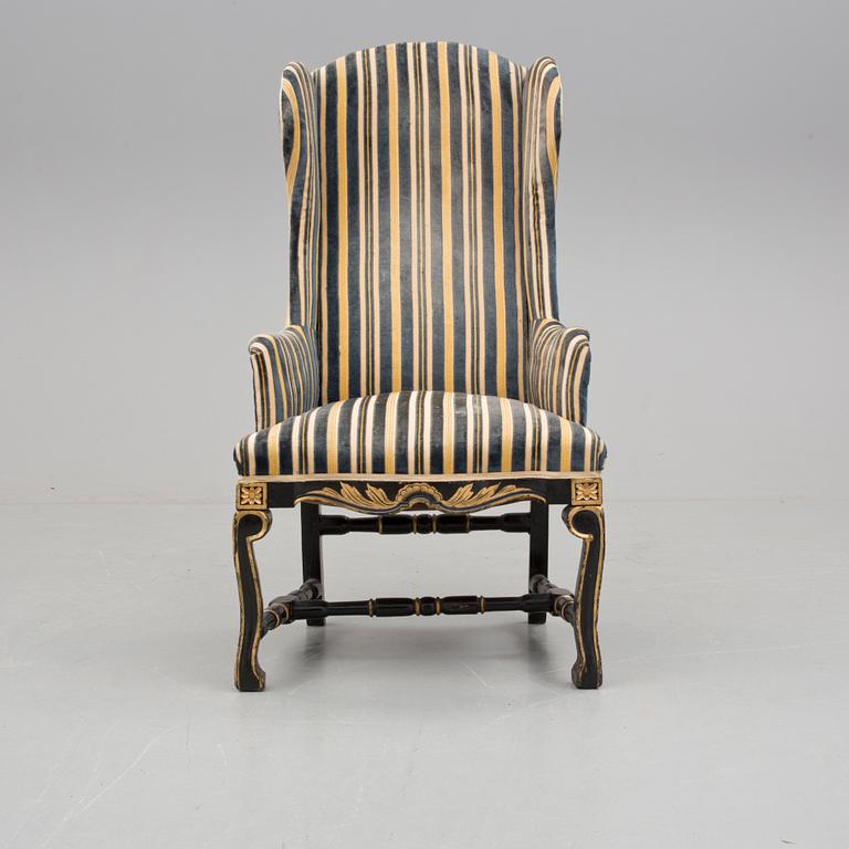 FÅTÖLJ, senbarock, 1700-tal.