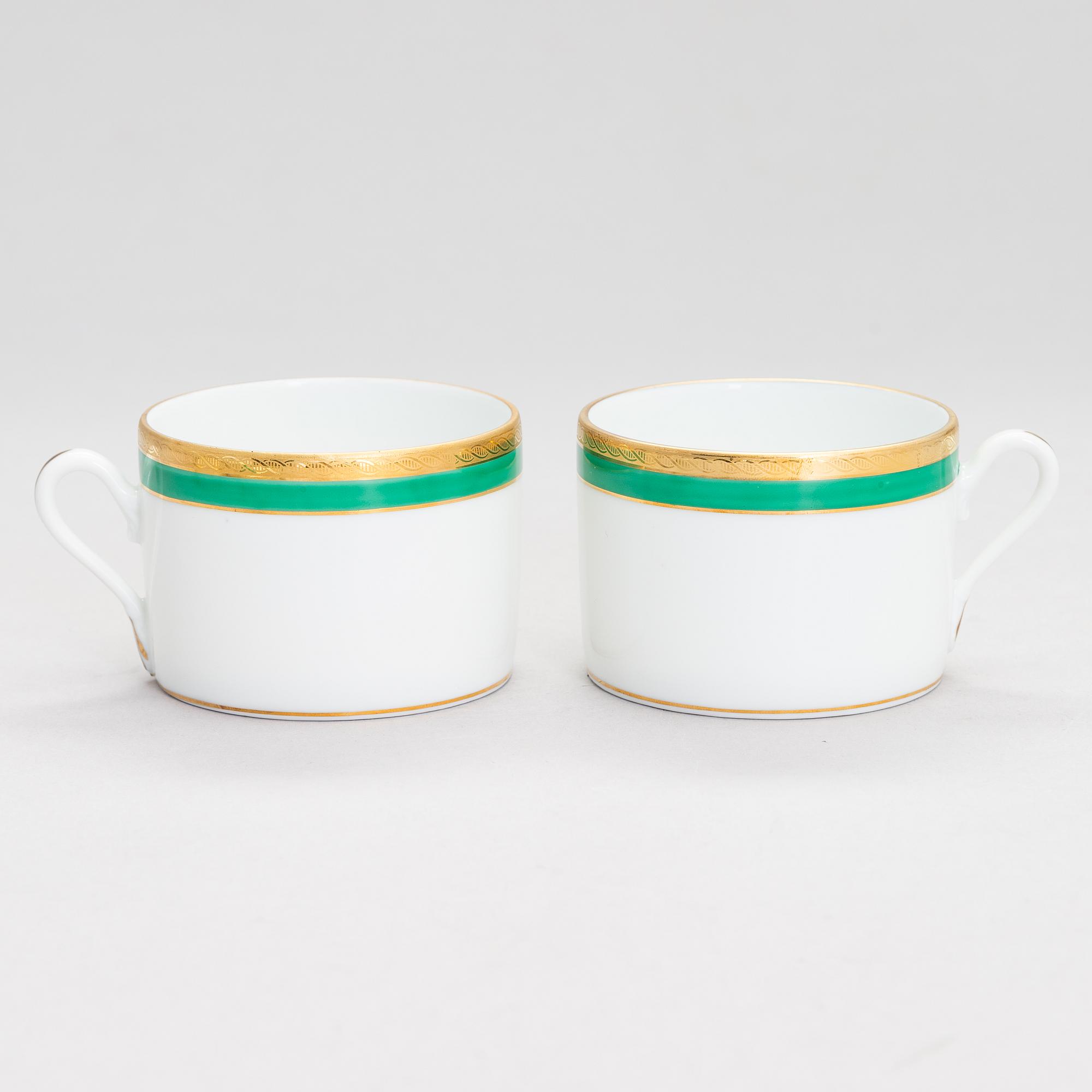 Richard Ginori, kaffekoppar med fat, 4 st, "Palermo", porslin, Italien.