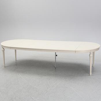 A Gustavian style dining table, end of the 20th Century.